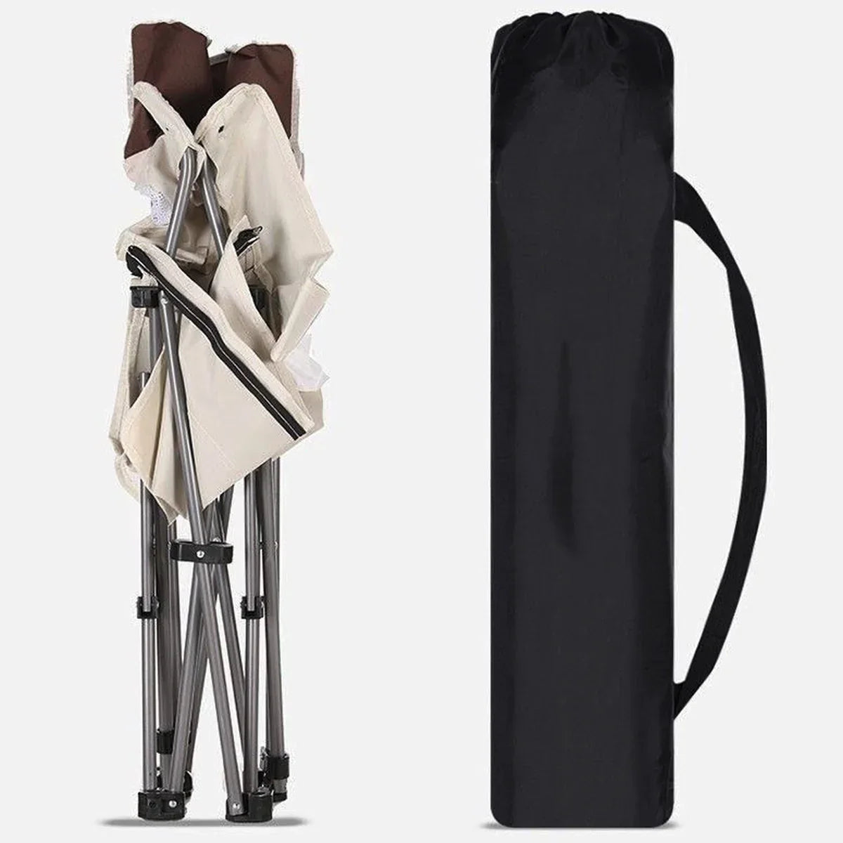 Portable Camping Chair with Reclining Feature for Outdoor Use