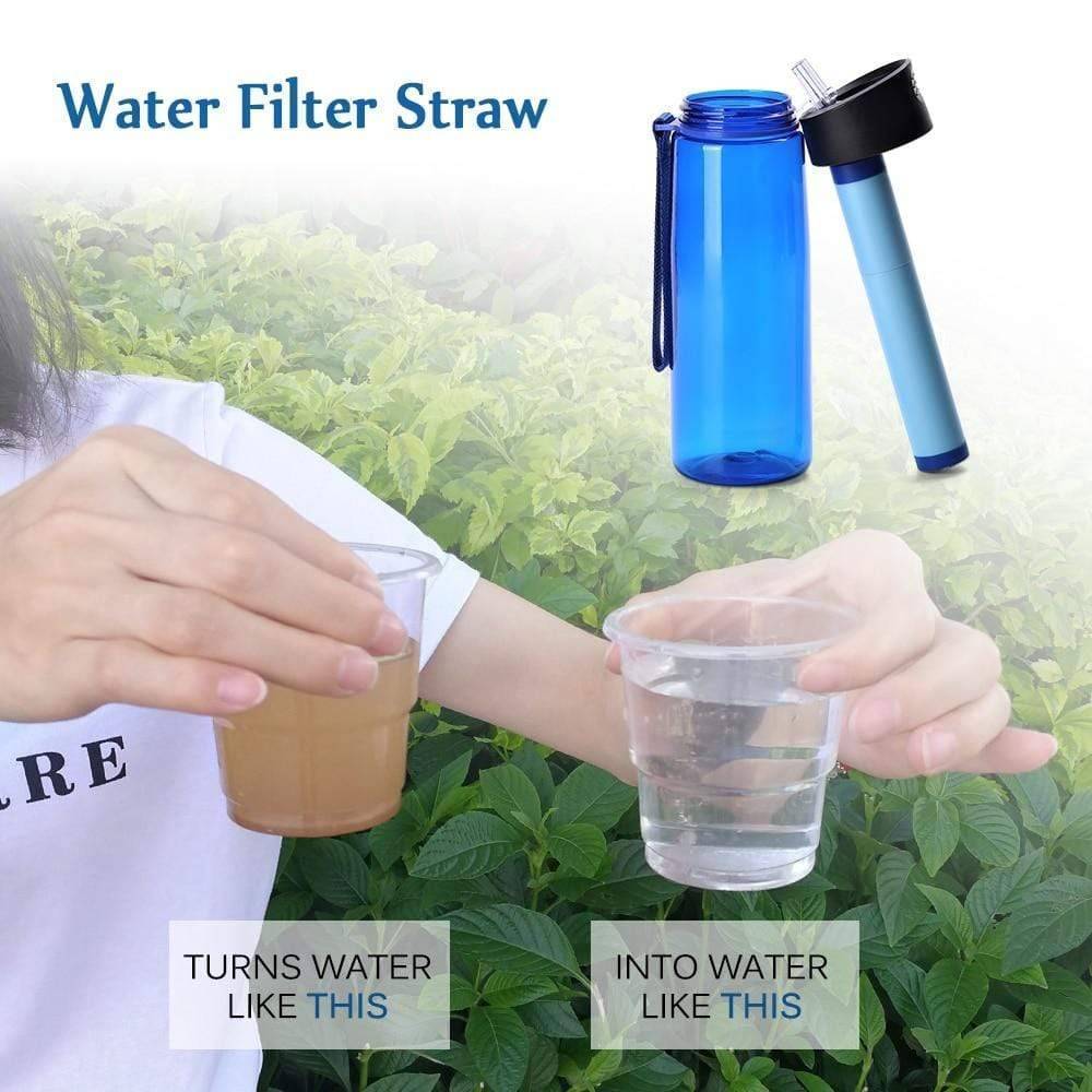 650ml Water Filter Bottle for Outdoor Purification