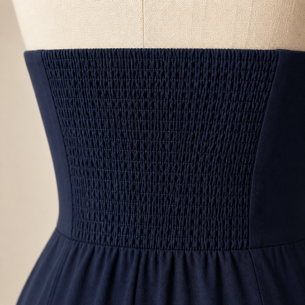 LuminaWear™ – Elegant Strapless Wide-Leg Jumpsuit with Smocked Back