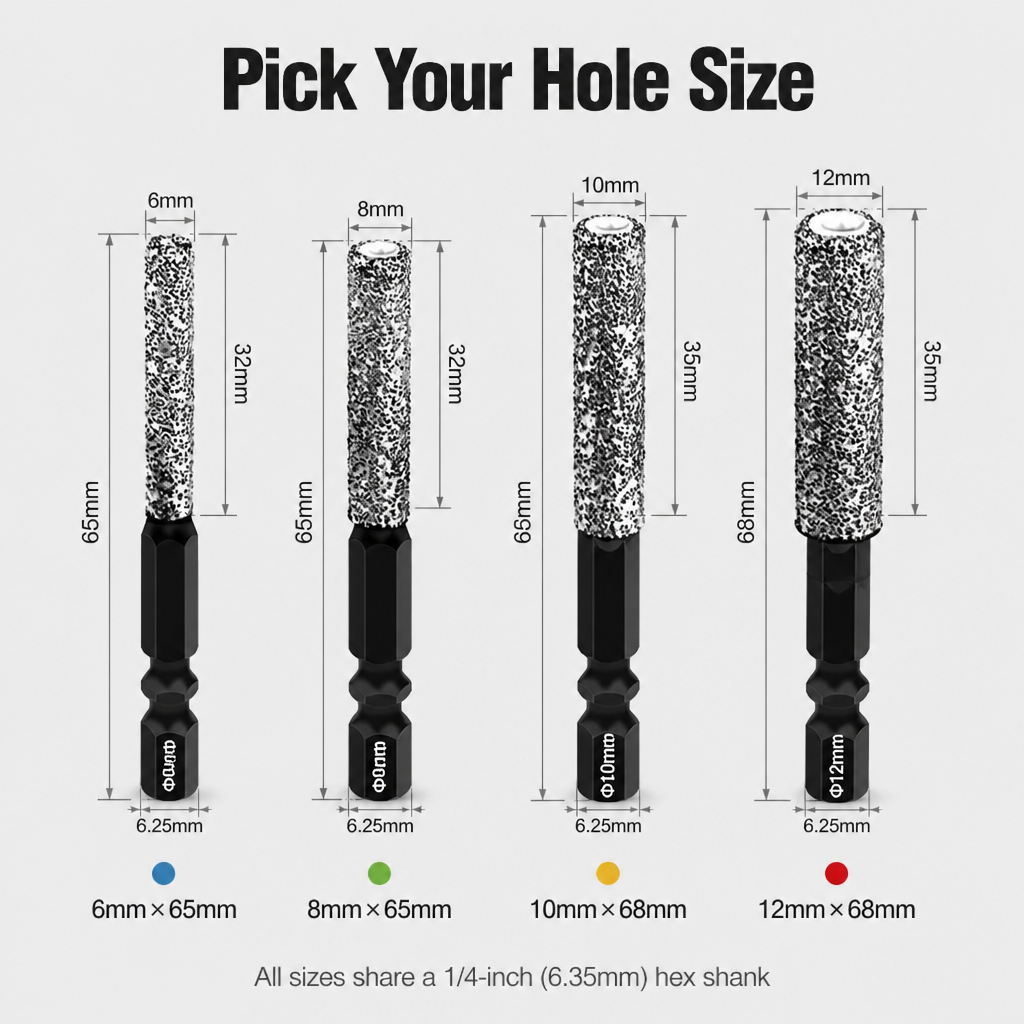 TriumphEdge™ — Drill Clean Holes in Tile, Marble & Glass Without Water