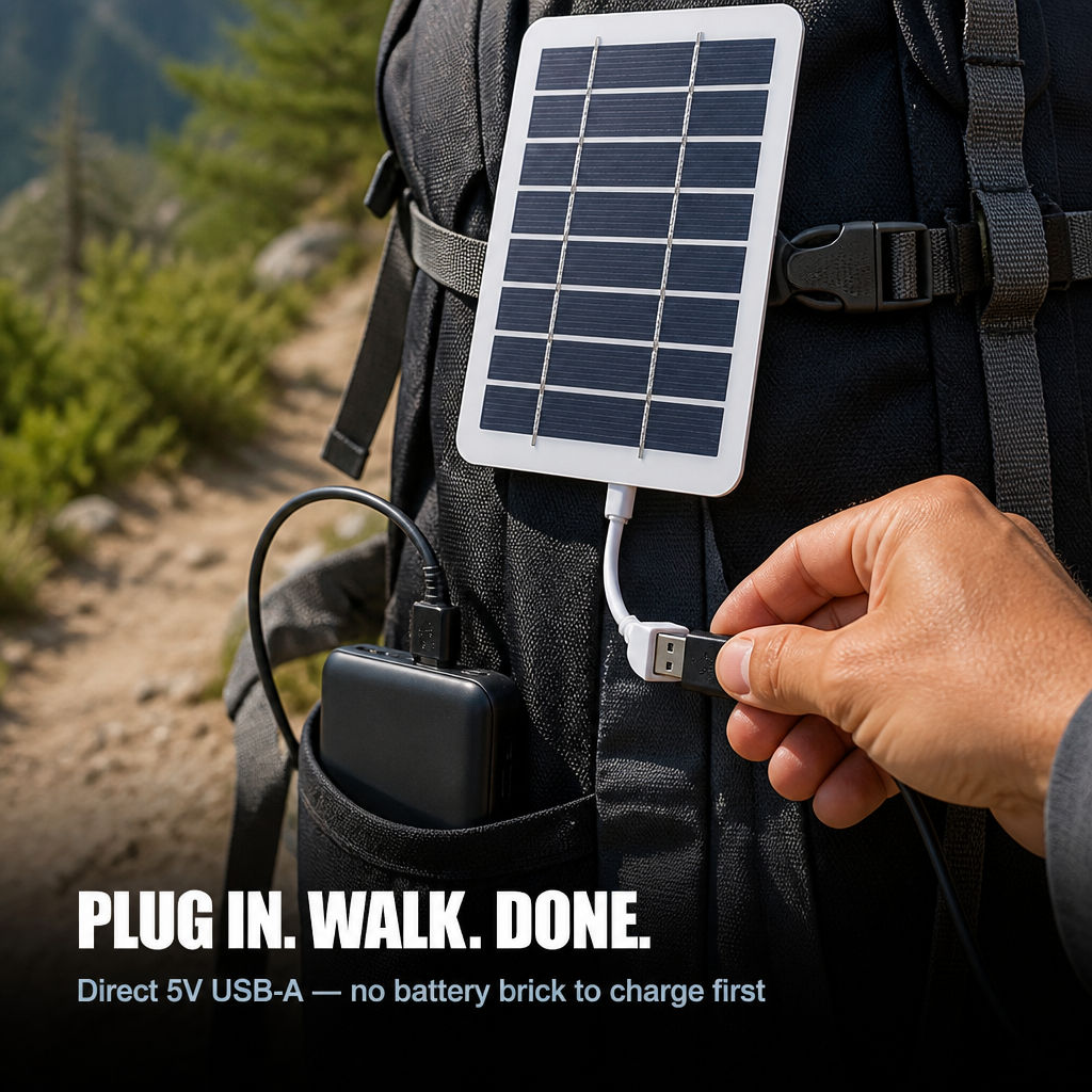 SolaraFlex™ — Clip On Your Pack, Top Off Power Banks While You Hike