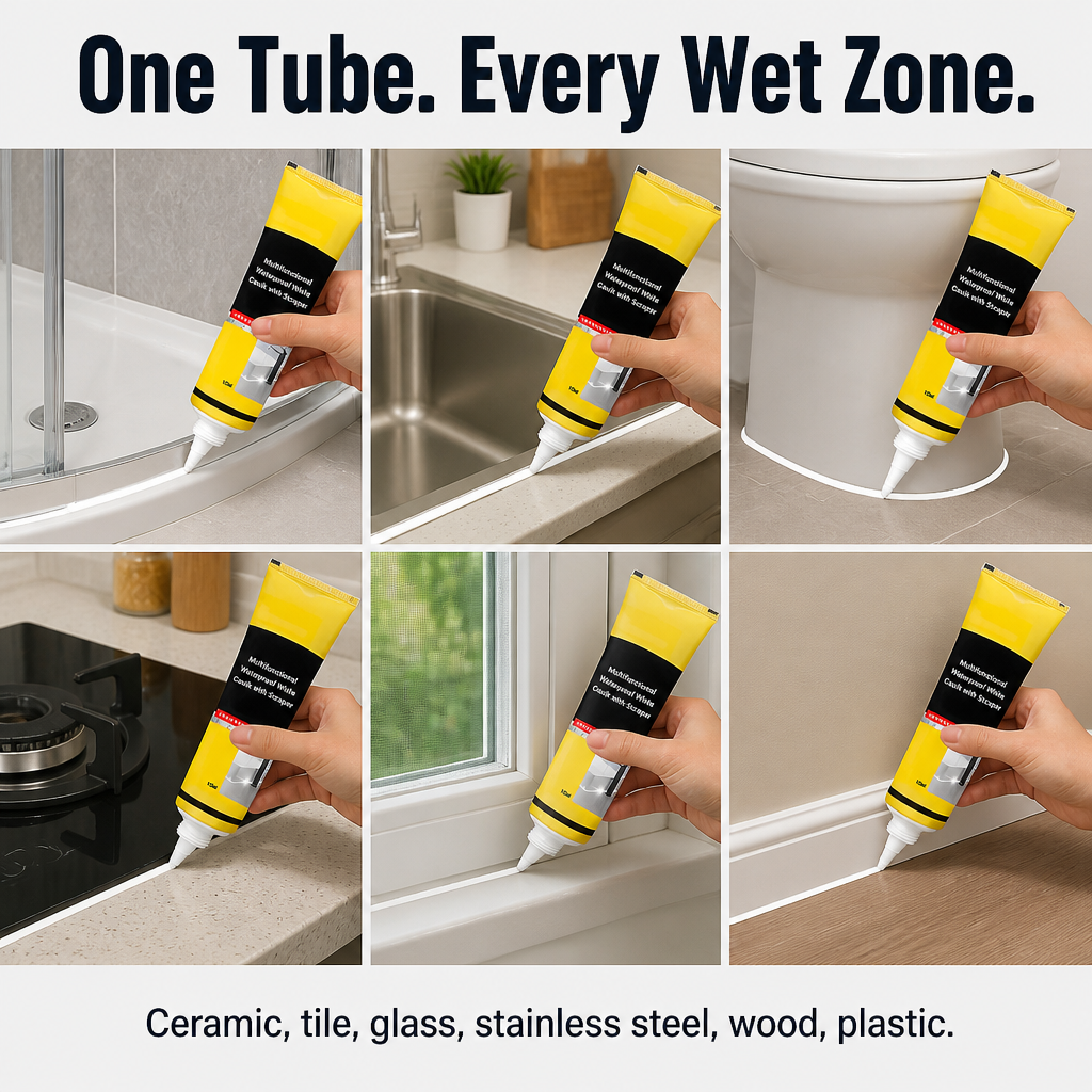 HydroSealPro™ — Seal Cracks, Block Mold, and Make Tired Caulk Look New