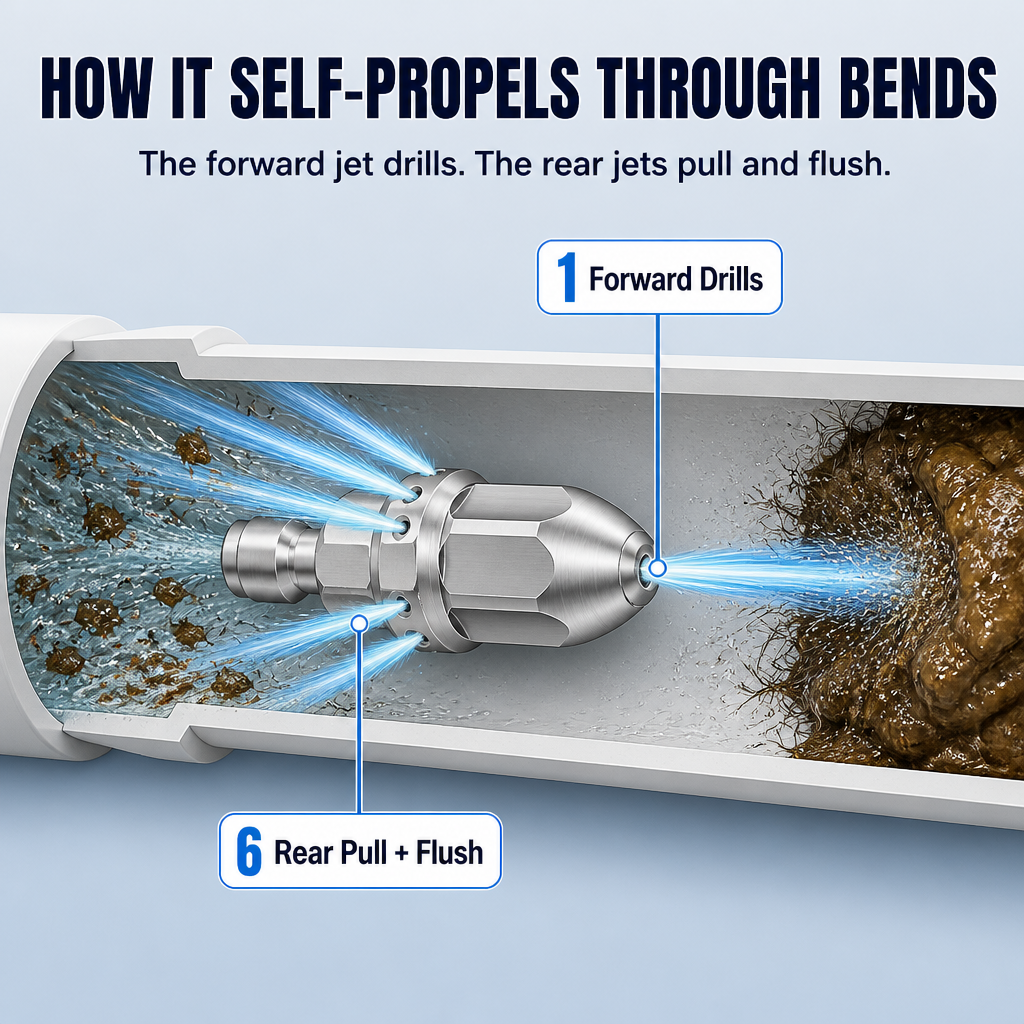 ConnectPro™ — Clear Stubborn Drain Clogs in Minutes With Your Pressure Washer
