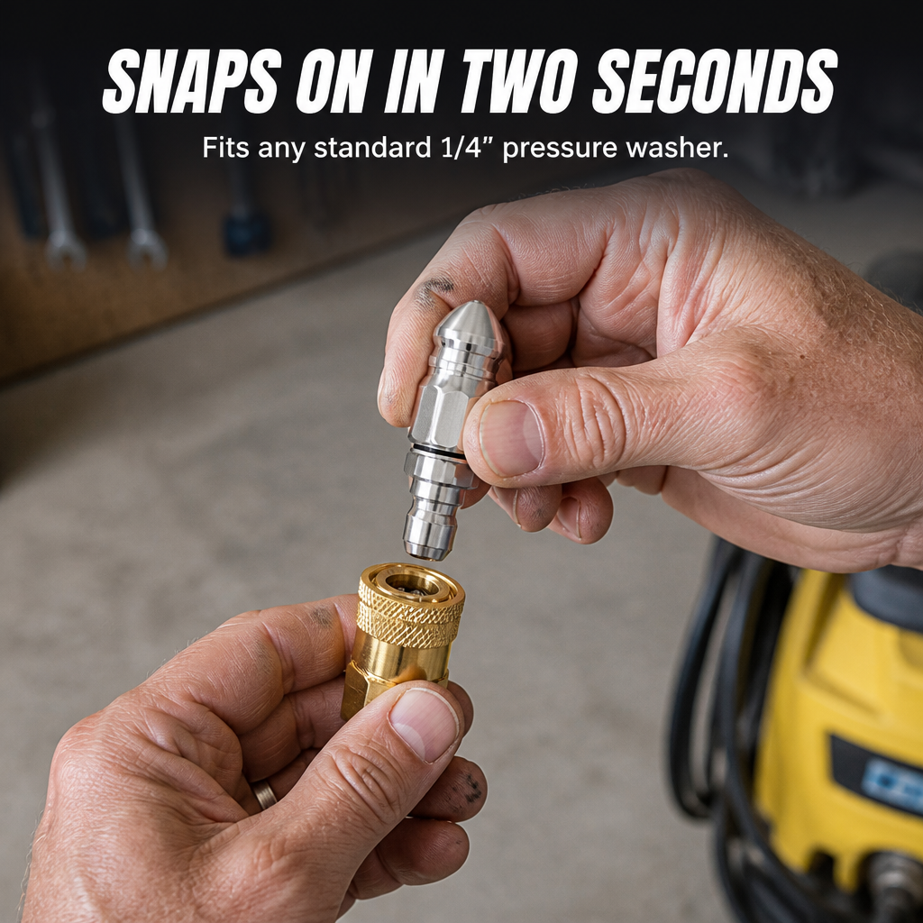 ConnectPro™ — Clear Stubborn Drain Clogs in Minutes With Your Pressure Washer