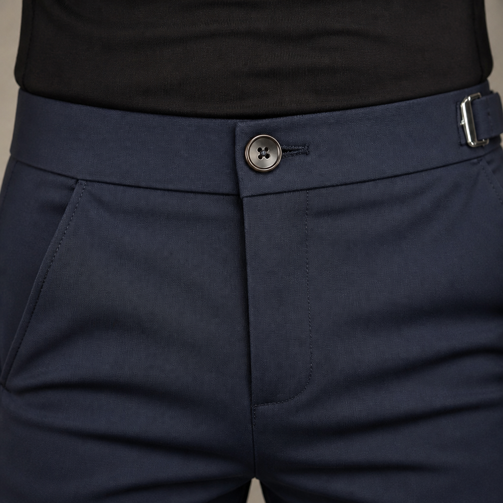 FlexiForm™ – Slim-Fit Stretch Pants with Adjustable Side Buckle