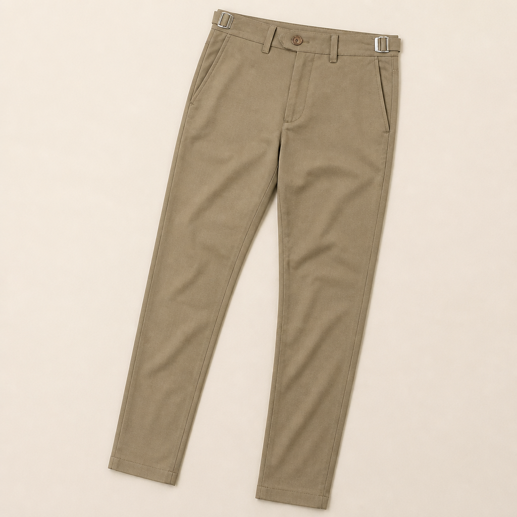 FlexiForm™ – Slim-Fit Stretch Pants with Adjustable Side Buckle