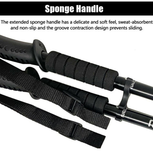 Pair of Adjustable Trekking Poles with Anti-Shock Feature