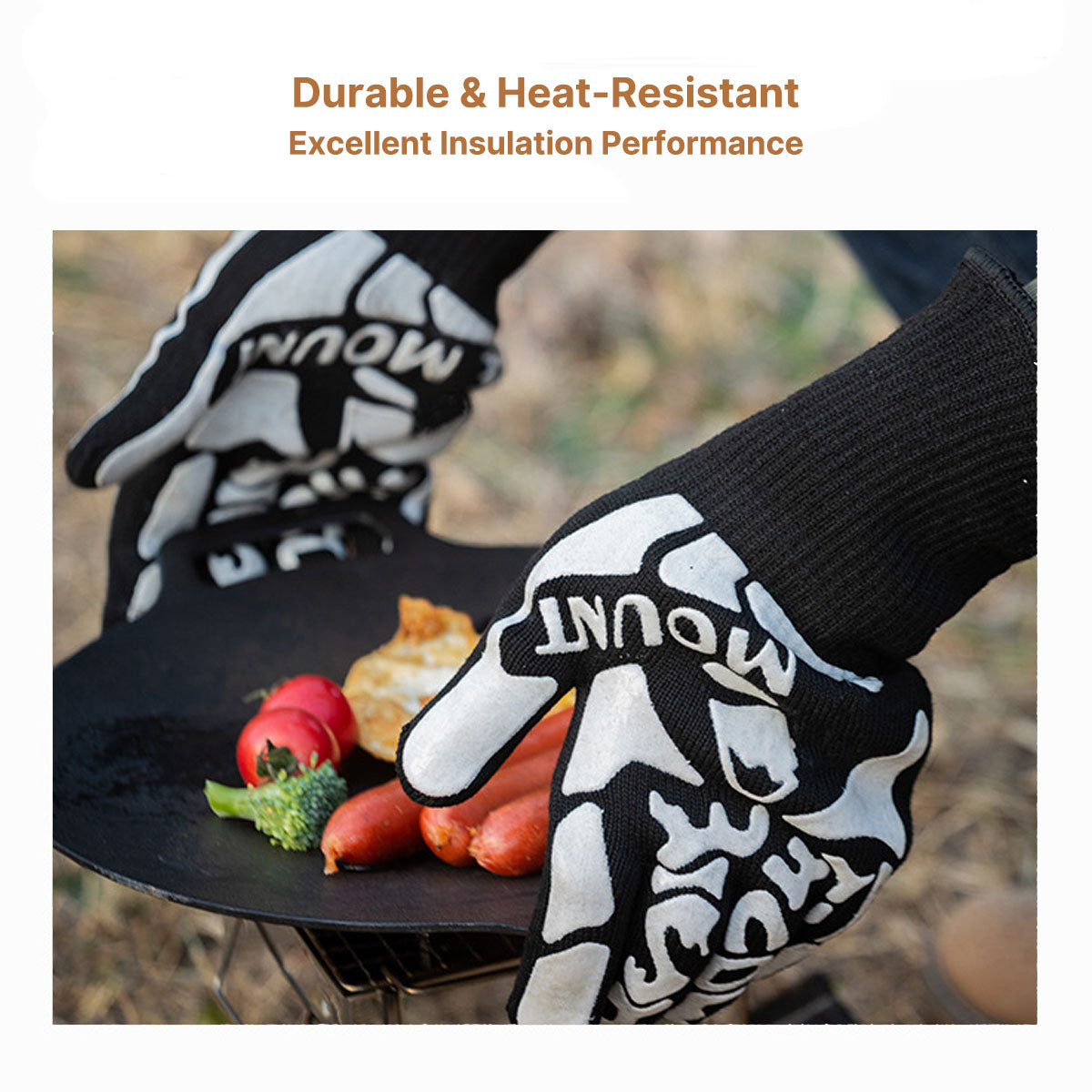 Outdoor Cooking Gloves for High Temperatures - Heat Resistant
