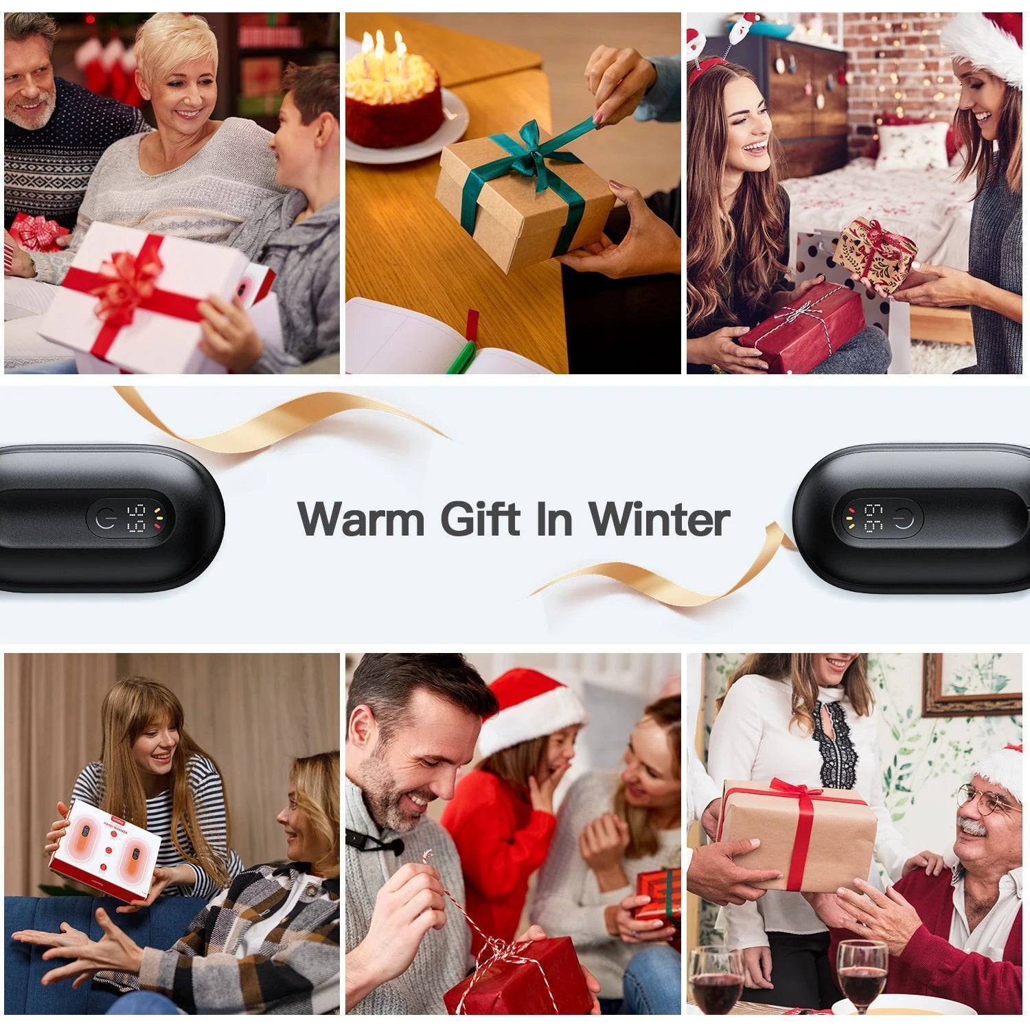 Rechargeable Hand Warmers with Digital Screen and Magnetic Design