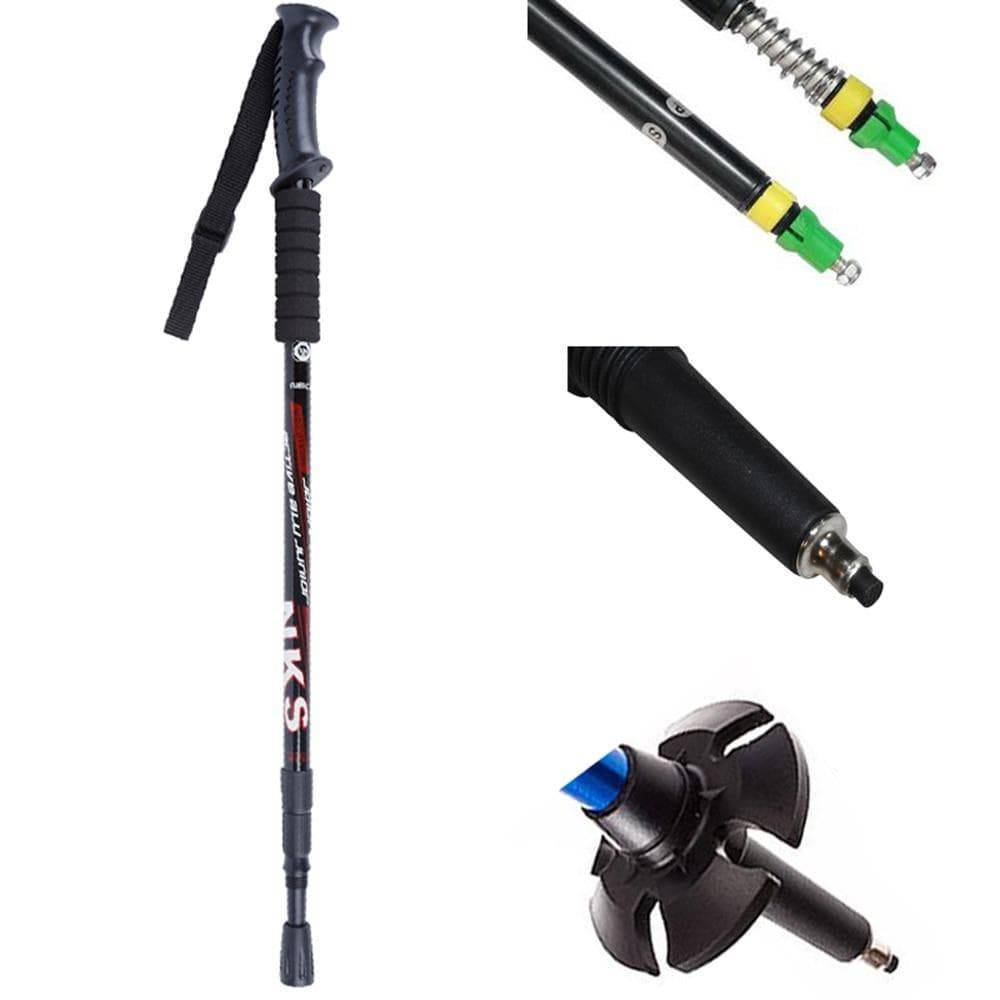 2-Pack Trekking and Hiking Poles with Shock Absorption