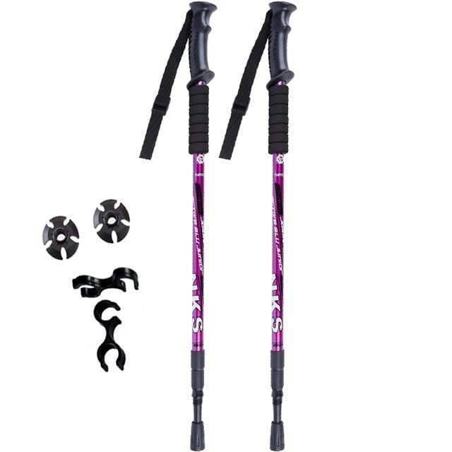 2-Pack Trekking and Hiking Poles with Shock Absorption