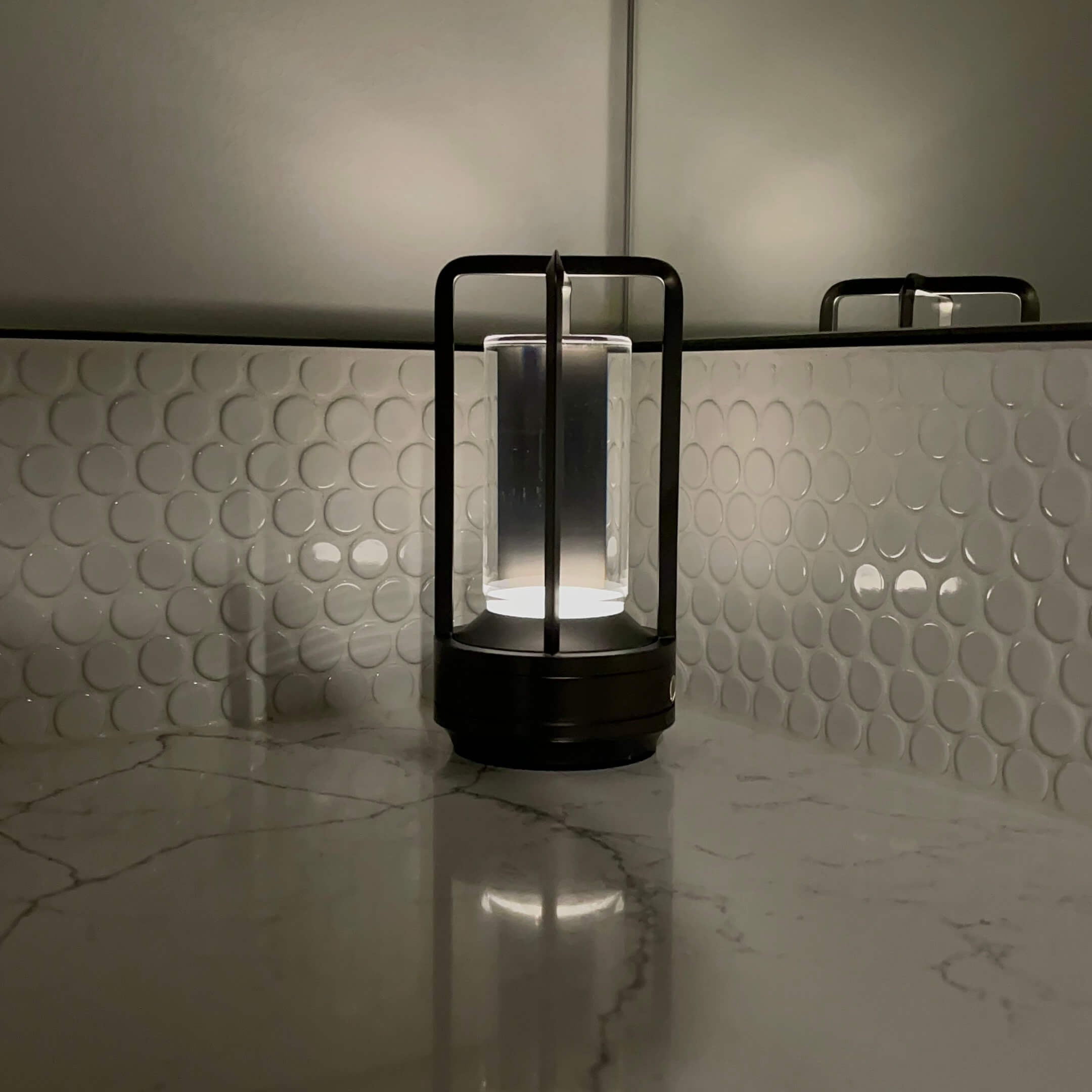 Lumiere Lantern Cordless Crystal Table Lamp