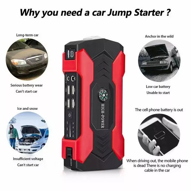 1200A Jump Starter for Cars with Power Bank and LED Flashlight