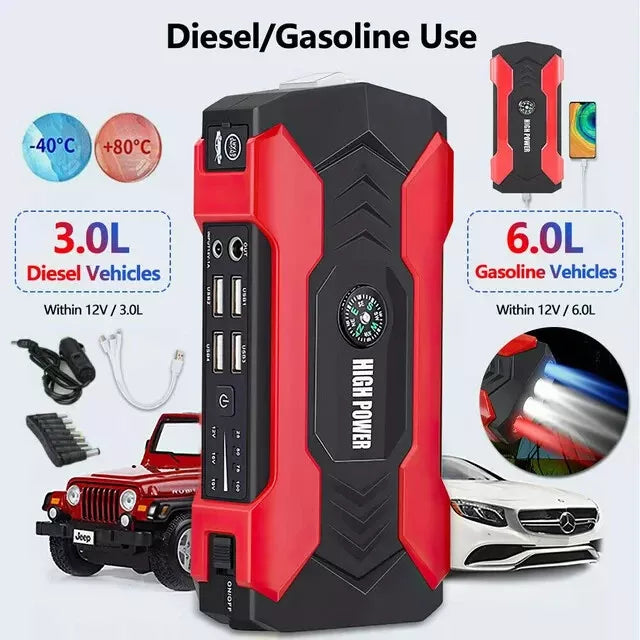 1200A Jump Starter for Cars with Power Bank and LED Flashlight