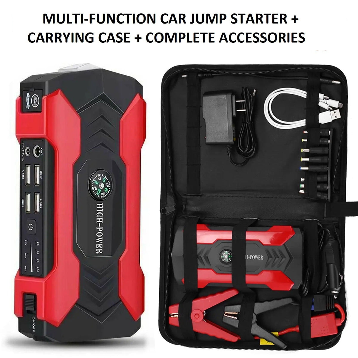 1200A Jump Starter for Cars with Power Bank and LED Flashlight