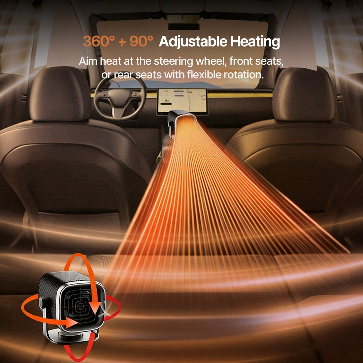12V/24V Portable Automotive Heater – Quick Defrosting Device