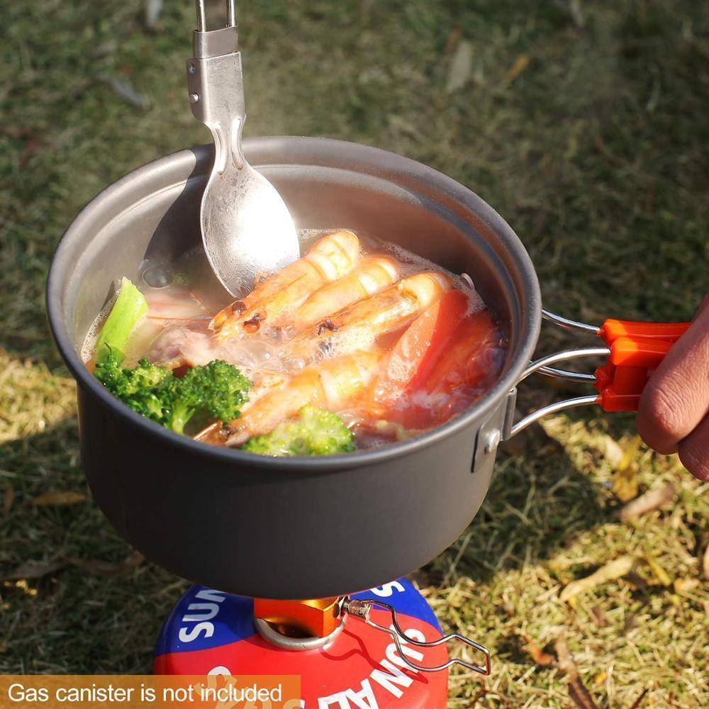 Mini Stove Camping Cookware Kit for Outdoor Use