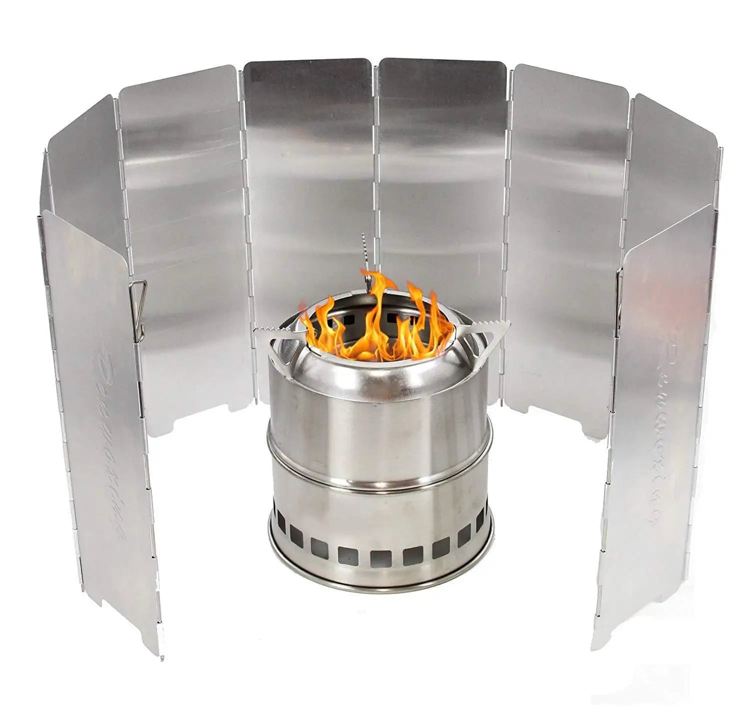 Windscreen for Outdoor Cooking on Portable Camping Stove