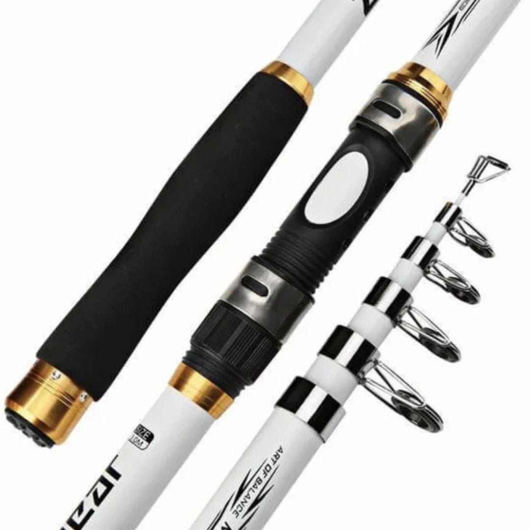 Telescopic Fishing Rod Made of Carbon Fiber