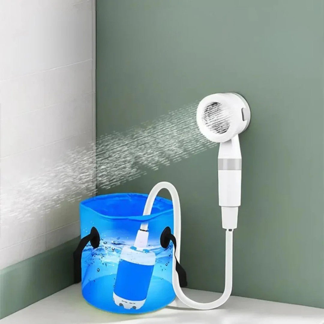Adjustable Pressure Electric Shower for Outdoor Use – Portable Design