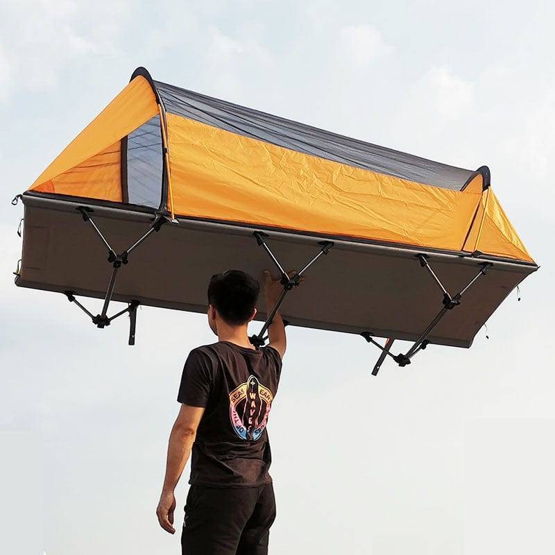 Camping Cot with Elevated Design for Portable Use