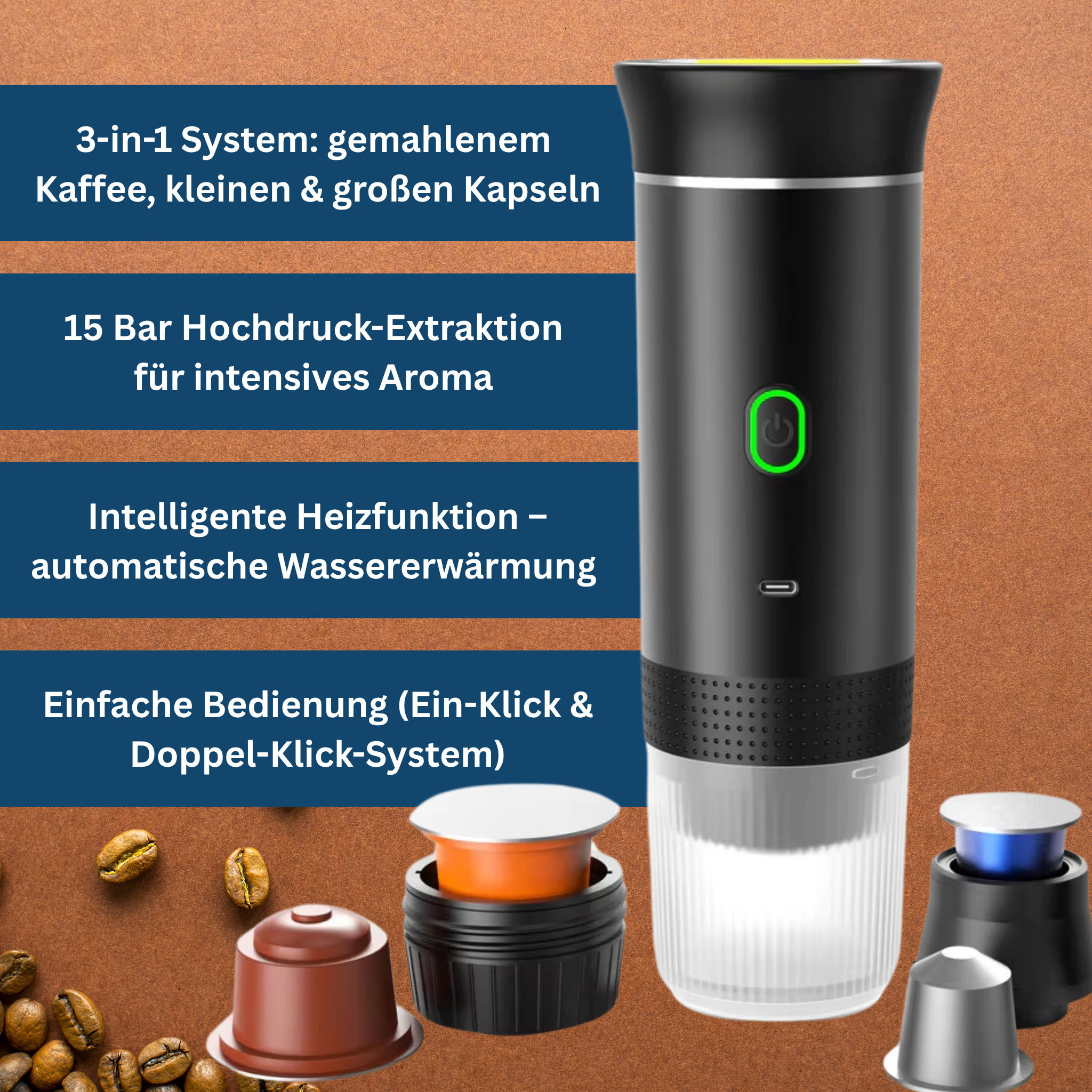 Compact Coffee Brewer for Travel