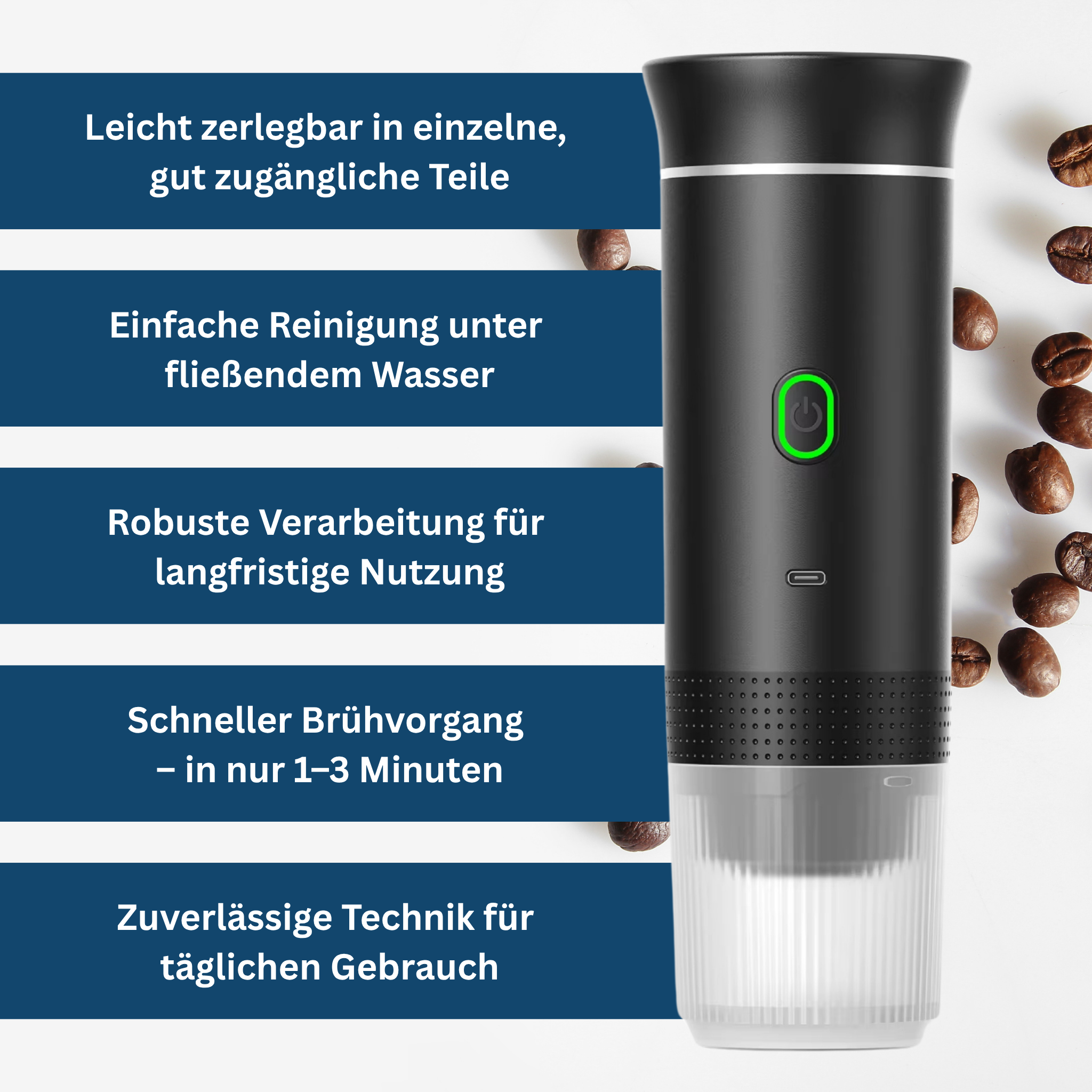 Compact Coffee Brewer for Travel