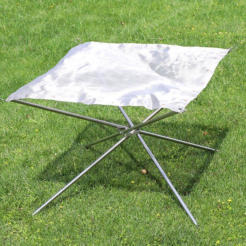 Collapsible Outdoor Fire Pit Stand for Camping and Bonfire Use