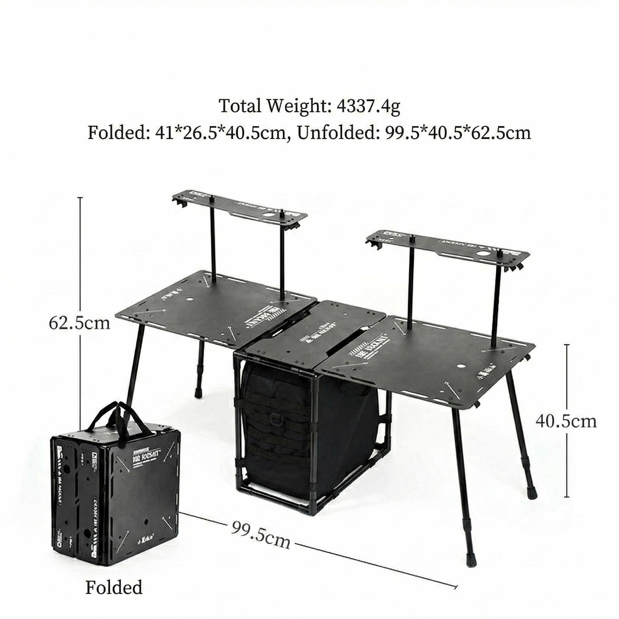 Folding Camping Table with 30L Carry Bag - Portable Outdoor Use