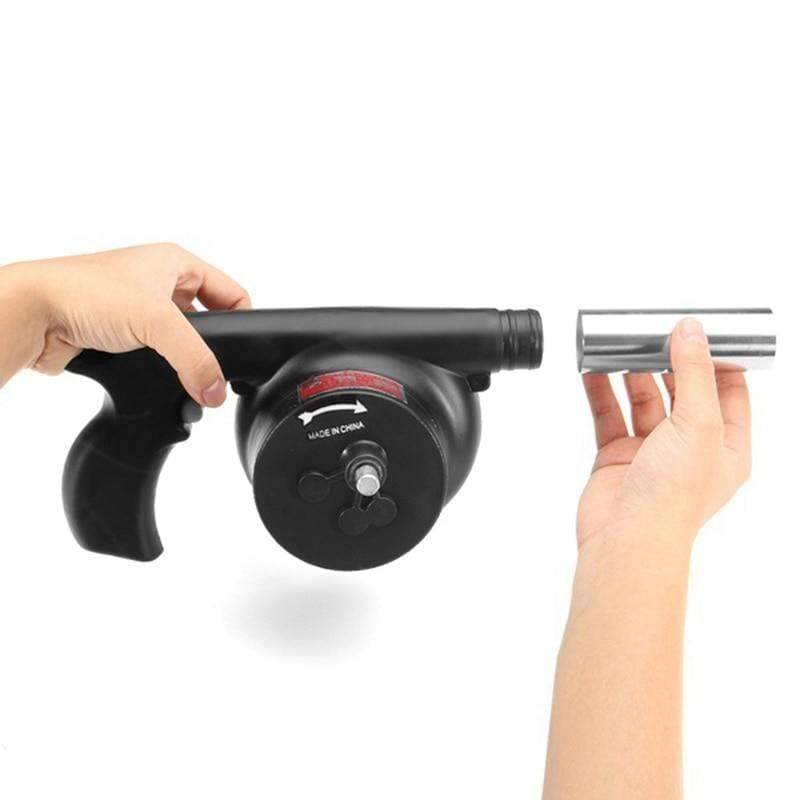 Outdoor Cooking Hand-Crank BBQ Blower – Portable Manual Fan
