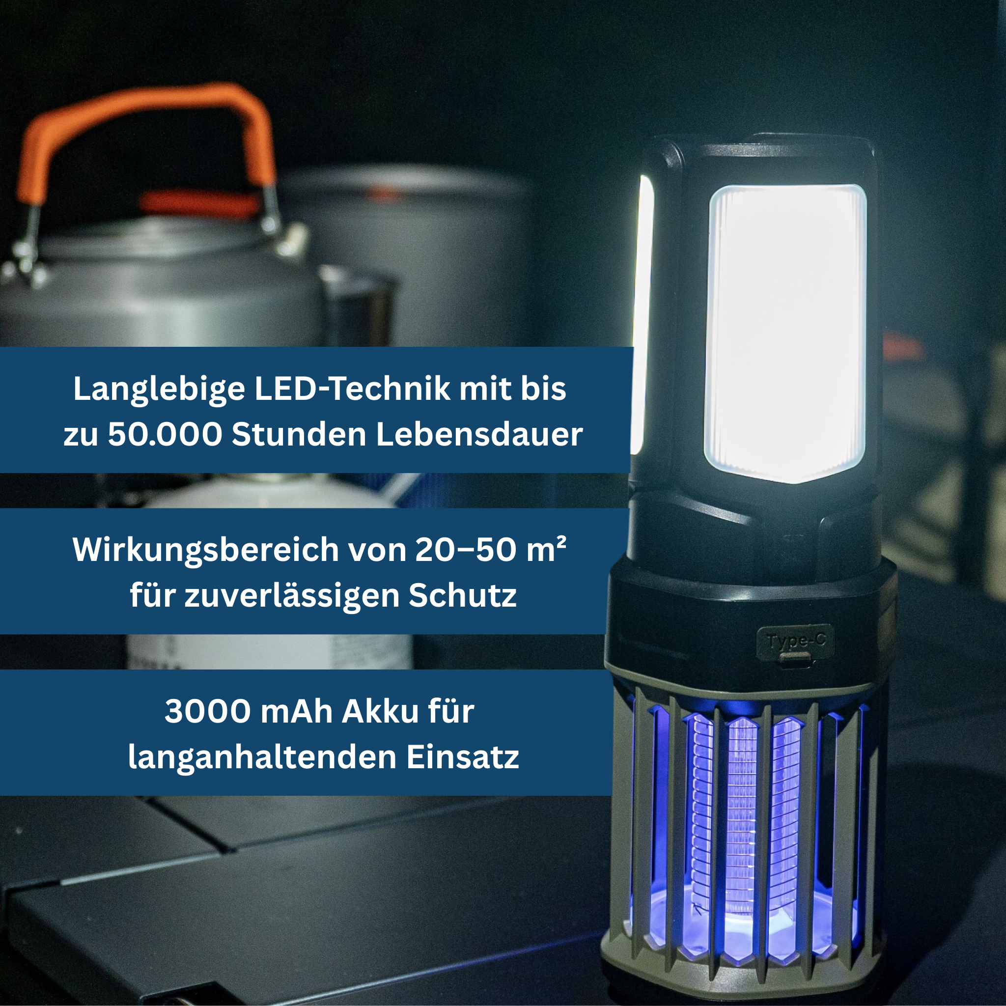 Portable Lantern for Mosquito Repellent