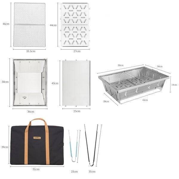 Folding BBQ Cooking Station for Portable Outdoor Camping