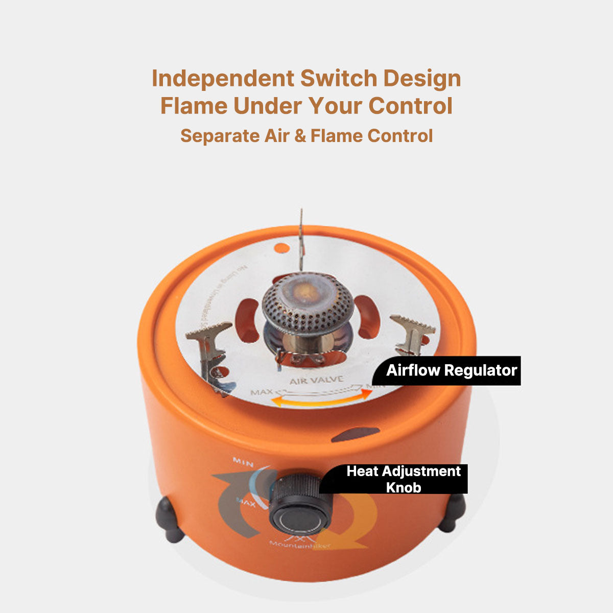 Compact Camping Heater and Cooking Stove for Outdoor Use