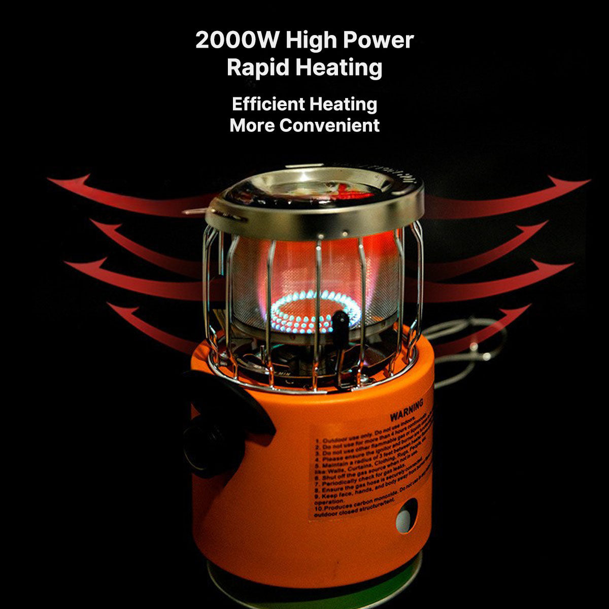 Compact Camping Heater and Cooking Stove for Outdoor Use