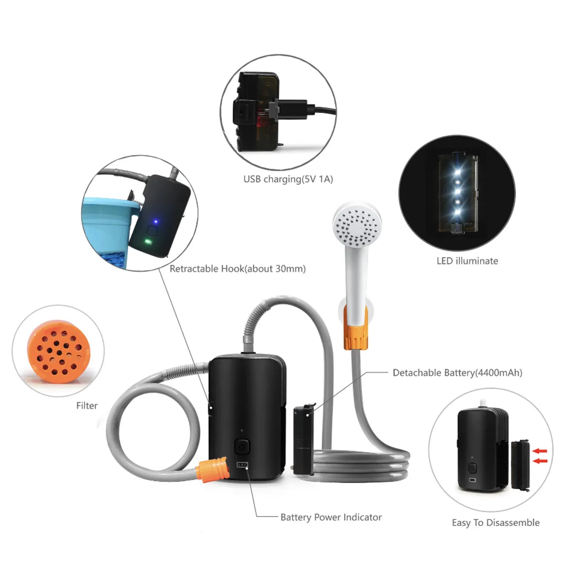 Camping Shower Pump for Outdoor Use – Portable Water System
