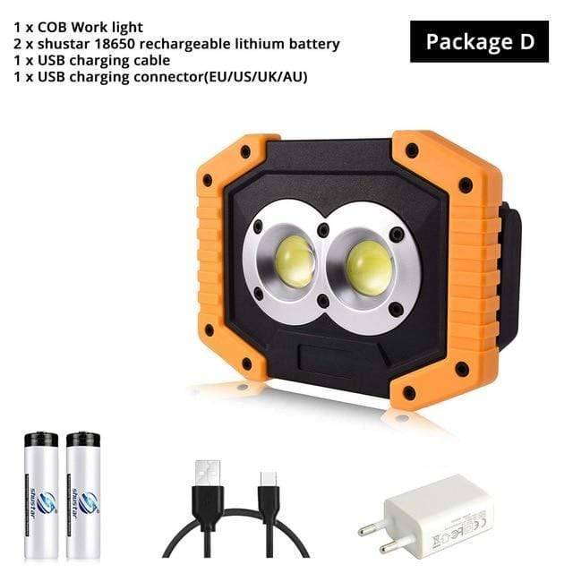Rechargeable LED Flashlight - Portable Work Light