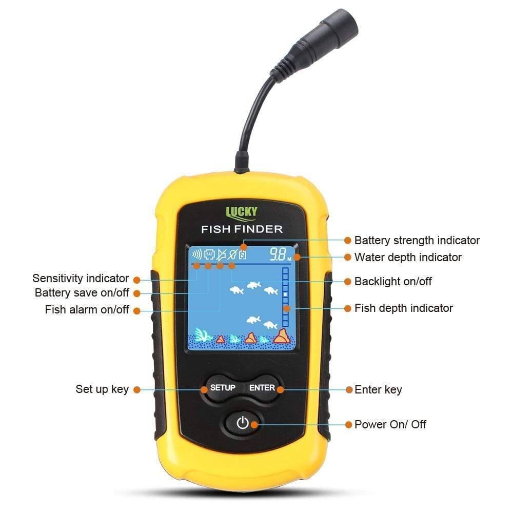 Backlit Portable Fish Finder with Sonar Technology