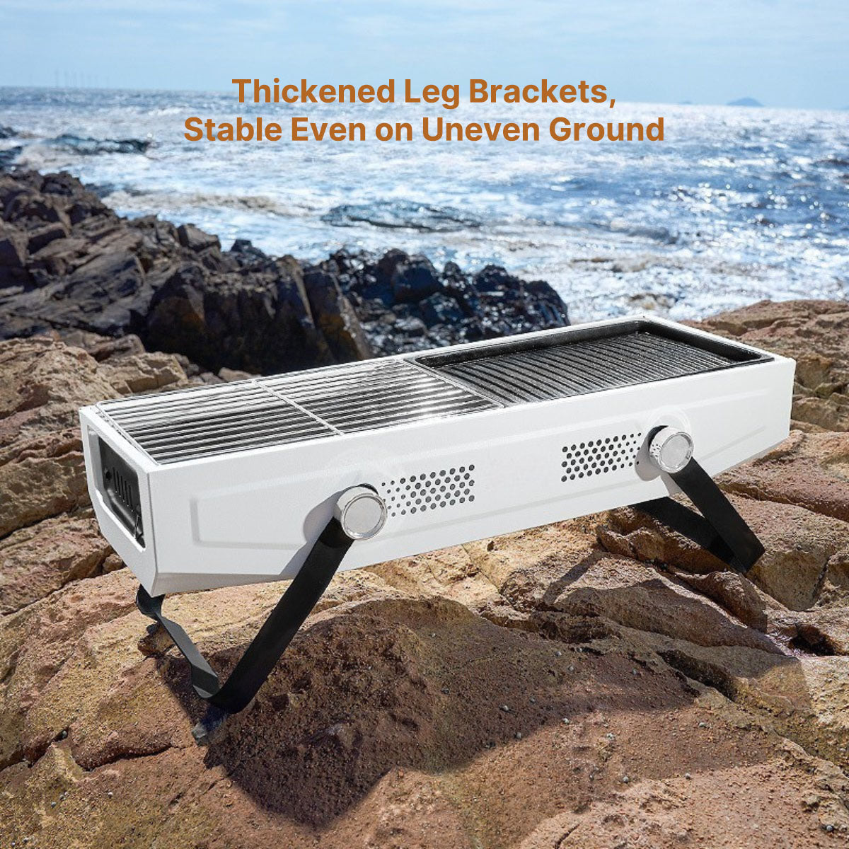 Stainless Steel Portable Grill for Camping and Outdoor Cooking