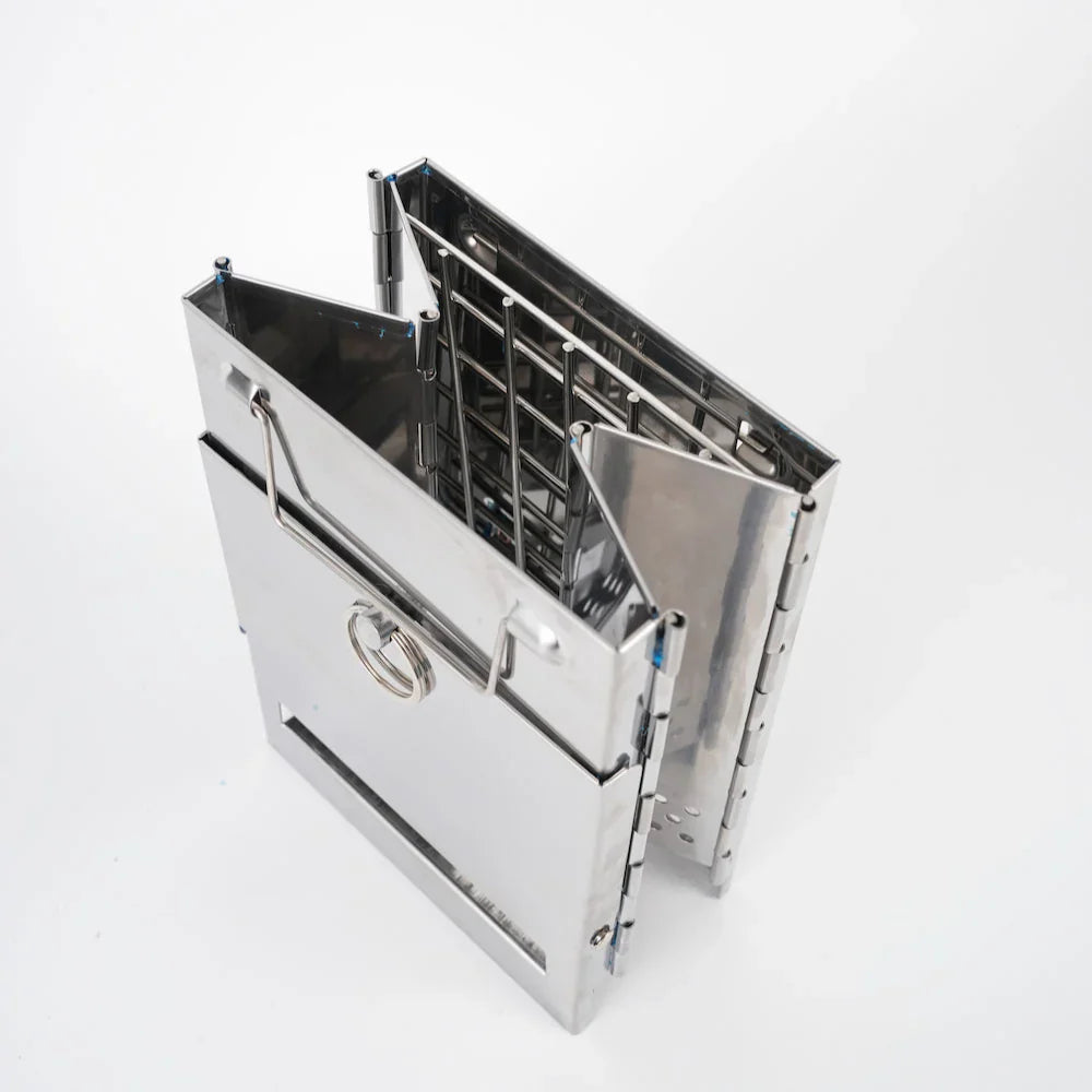 Folding Camping Stove for Wood Burning – Portable Stainless Steel Design