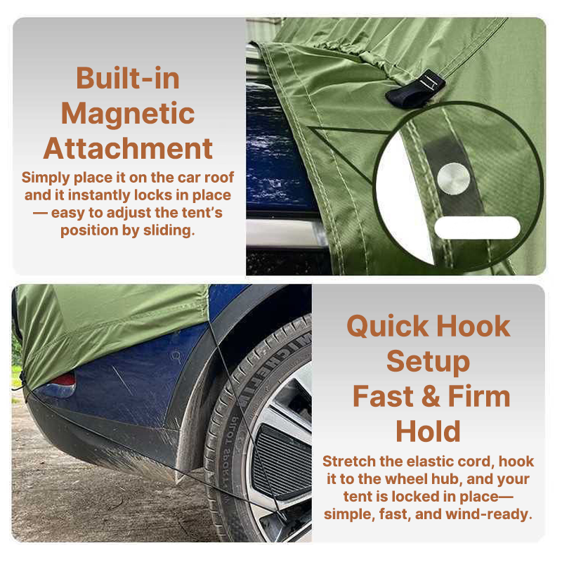 Camping Awning Shelter for SUVs - Portable Tailgate Tent