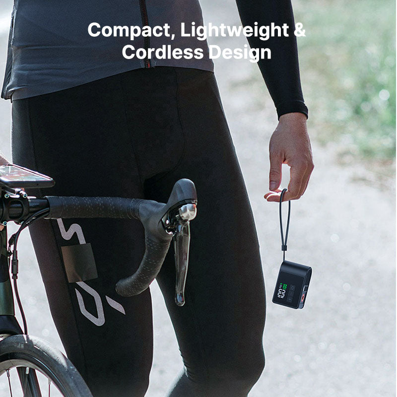 USB-C Bicycle Pump with Quick Inflation Feature