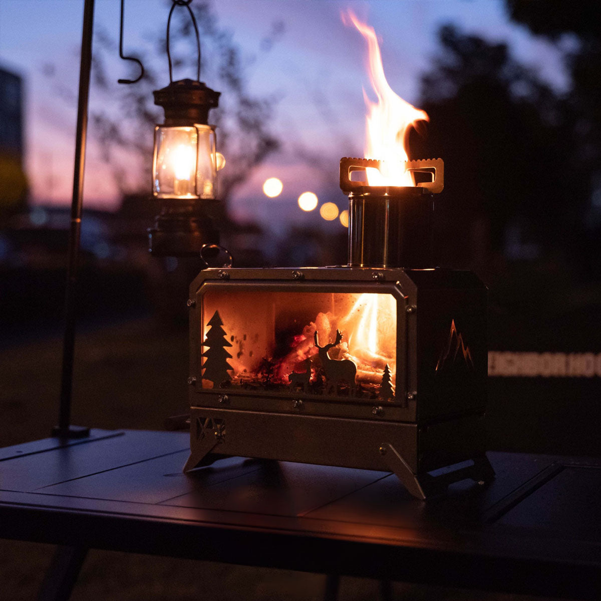 Camping Stove for Outdoor Use - Portable Wood Burning Design