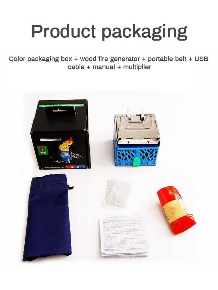USB-Powered Camping Stove for Portable Wood Burning