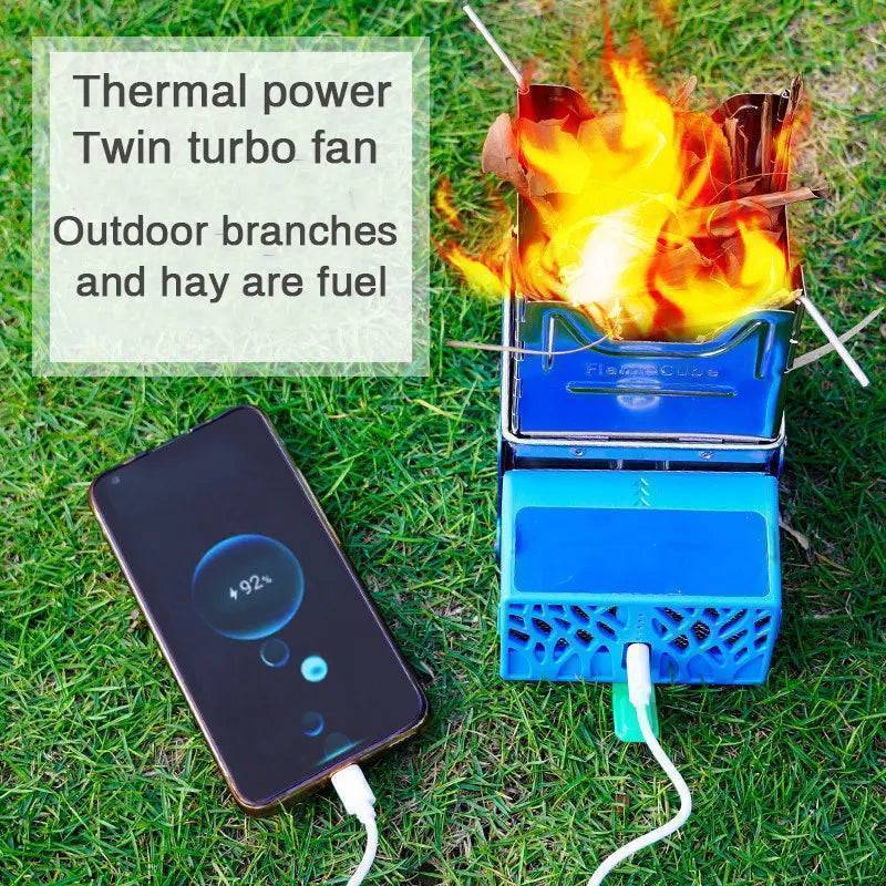 USB-Powered Camping Stove for Portable Wood Burning