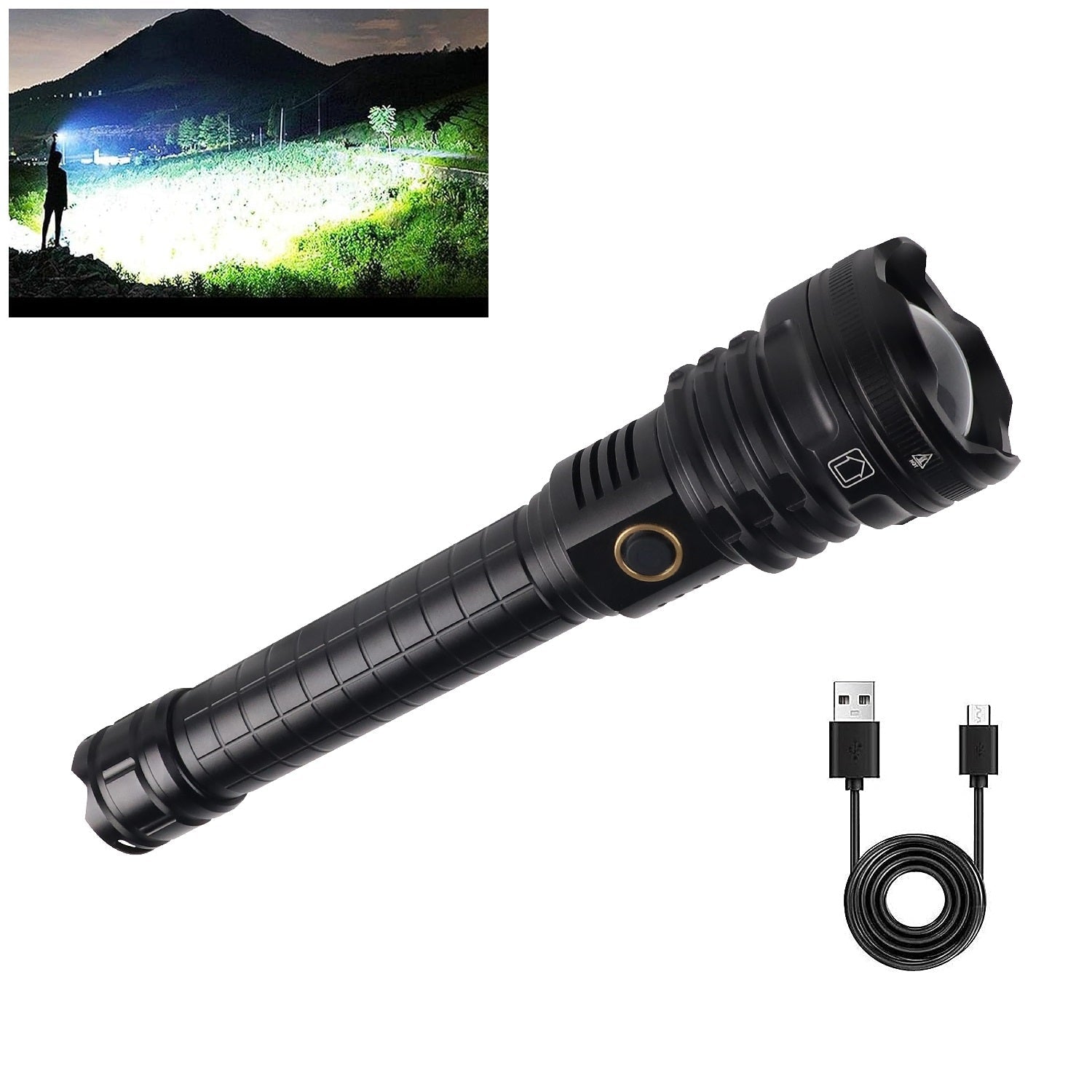Rechargeable LED Torch for Outdoor Activities and Emergency Situations