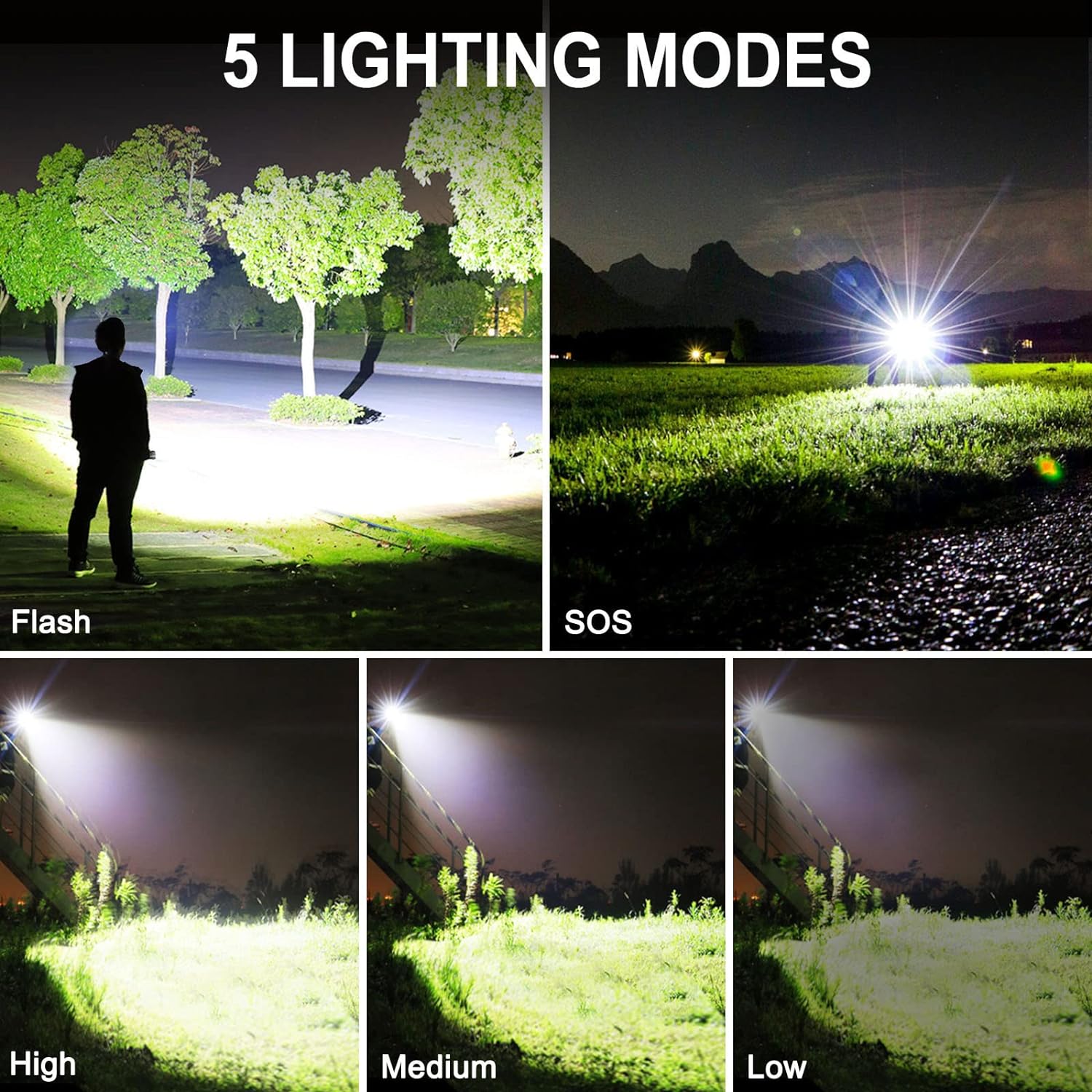 Rechargeable LED Torch for Outdoor Activities and Emergency Situations