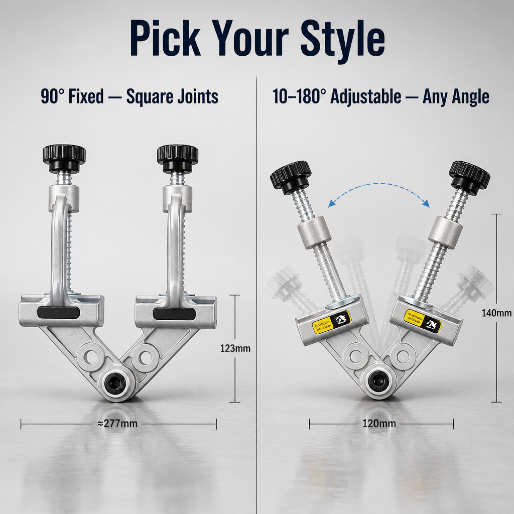 TrueGrip™ — Lock Any Corner from 10° to 180° Dead-On Every Time