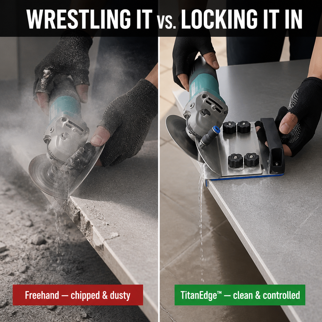 TitanEdge™ — Cut Flawless 45° Tile Edges With Zero Wobble or Chipping