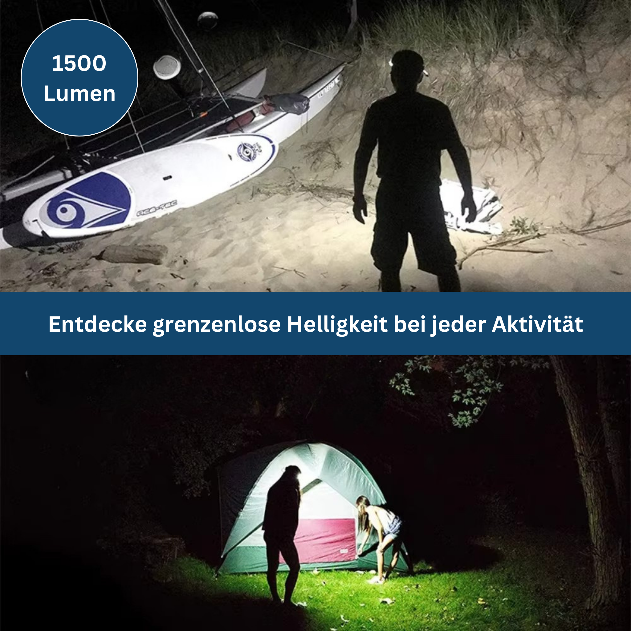 LED Headlamp with Adjustable Brightness