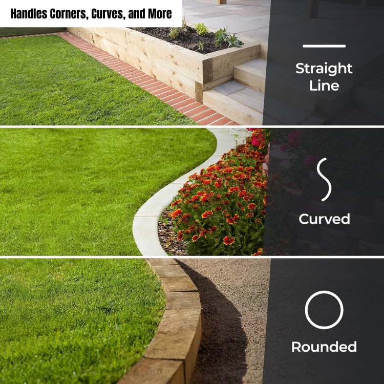 Manual Lawn Edge Cutter with Roller